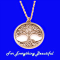 Tree of Life Circular Highly Polished Bronze Pendant