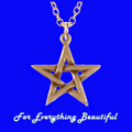 Pentagram Star Design Small Highly Polished Bronze Pendant