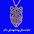 Celtic Owl Open Knotwork Circular Bronze Pendant