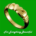 Claddagh Heart Design Ladies 9K Yellow Gold Ring Size A-Q
