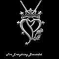 Hearts And Thistle Luckenbooth Medium Sterling Silver Pendant