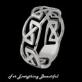 Celtic Knotwork Wide Design Ladies Sterling Silver Ring Band Sizes 6-10