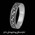 Celtic Knotwork Raised Design Ladies Sterling Silver Ring Sizes 6-10