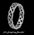 Celtic Knotwork Design Ladies Sterling Silver Ring Band Sizes 6-10