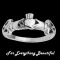 Celtic Claddagh Trinity Knot Ladies Sterling Silver Band Ring Sizes 6-10
