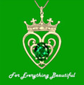 Queen Mary Design Emerald Luckenbooth Large 10K Yellow Gold Pendant