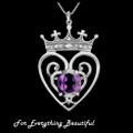 Queen Mary Design Amethyst Luckenbooth Large Sterling Silver Pendant