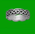 Celtic Interlinked Knot 10K White Gold Ladies Ring Wedding Band