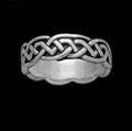 Celtic Interlinked Knot Sterling Silver Mens Ring Wedding Band