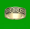 Celtic Interlace Knotwork Wide 10K Yellow Gold Ladies Ring Wedding Band