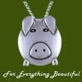 Piran Pig Animal Themed Stylish Pewter Pendant