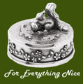 Squirrel Animal Themed Stylish Pewter Decorative Trinket Box