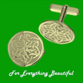 Celtic Interwoven Flower Design 9K Yellow Gold Cufflinks