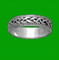 Celtic Interlinked Braided 14K White Gold Ladies Ring Wedding Band