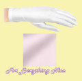 Pale Pink Shiny Satin Plain Simple Wedding Wrist Length Gloves Pair Set