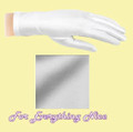 Light Silver Shiny Satin Plain Simple Wedding Wrist Length Gloves Pair Set