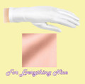 Peach Shiny Satin Plain Simple Wedding Wrist Length Gloves Pair Set