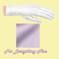 Lilac Shiny Satin Plain Simple Wedding Wrist Length Gloves Pair Set