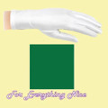 Emerald Green Shiny Satin Plain Simple Wedding Wrist Length Gloves Pair Set
