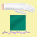 Teal Green Shiny Satin Plain Simple Wedding Wrist Length Gloves Pair Set