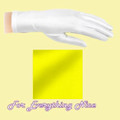 Yellow Shiny Satin Plain Simple Wedding Wrist Length Gloves Pair Set