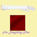 Berry Shiny Satin Bridesmaids Wedding Below Elbow Length Gloves Pair Set