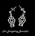 Luckenbooth Queen Mary Small Drop Sterling Silver Eearrings