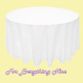 White Polyester Round Tablecloth Decorations 90 inches x 1
