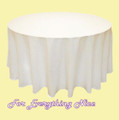 Ivory Polyester Round Tablecloth Decorations 90 inches x 5