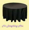 Black Polyester Round Tablecloth Decorations 90 inches x 1