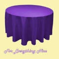 Deep Purple Polyester Round Tablecloth Decorations 90 inches x 25