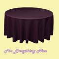 Eggplant Polyester Round Tablecloth Decorations 90 inches x 10 For Hire