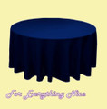 Navy Blue Polyester Round Tablecloth Decorations 90 inches x 10 For Hire