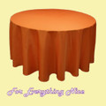 Orange Polyester Round Tablecloth Decorations 90 inches x 5 For Hire