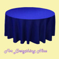 Royal Blue Polyester Round Tablecloth Decorations 90 inches x 5