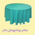 Turquoise Polyester Round Tablecloth Decorations 90 inches x 10