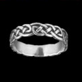 Celtic Interlinked Endless Simple Sterling Silver Mens Ring Wedding Band