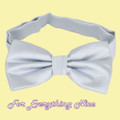 Light Silver Grey Formal Groomsmen Groom Wedding Mens Neck Bow Tie