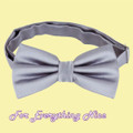 Medium Silver Grey Formal Groomsmen Groom Wedding Mens Neck Bow Tie