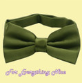 Olive Green Formal Groomsmen Groom Wedding Mens Neck Bow Tie