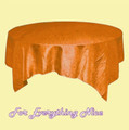 Orange Taffeta Crinkle Table Overlay Decorations 72 inches x 5 For Hire