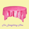 Fuchsia Pink Taffeta Crinkle Table Overlay Decorations 72 inches x 1