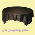 Chocolate Brown Taffeta Crinkle Table Overlay Decorations 72 inches x 10 For Hire