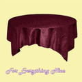 Burgundy Wine Taffeta Crinkle Table Overlay Decorations 72 inches x 5 For Hire