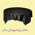 Black Taffeta Crinkle Table Overlay Decorations 72 inches x 5 For Hire