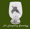 Pheasant Bird Themed Stylish Pewter Motif Accent Contemporary Wine Glass