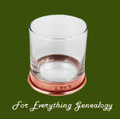 Rose Stylish Pewter Copper Plated Single Tumbler Glass Boxed