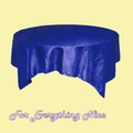 Royal Blue Taffeta Crinkle Table Overlay Decorations 72 inches x 5 For Hire