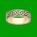 Celtic Interlinked Endless 14K Yellow Gold Ladies Ring Wedding Band