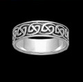 Celtic Interlinked Endless Sterling Silver Mens Ring Wedding Band